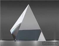 2 1/8 x 2 x 2 Inch Clear Optic Crystal Pyramid Paperweight