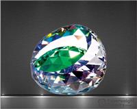 2 x 3 x 3 Inch Colored Gem Optic Crystal Paperweight