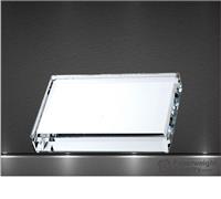 3/4 x 5 x 3 Inch Beveled Rectangle Optic Crystal Paperweight 