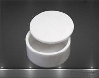2 x 3 Inch White Marble Round Box with Removable Lid