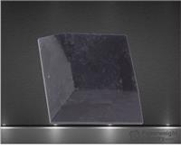 1 3/4 x 4 1/2 x 4 1/2 Inch Black Marble Tapered Square Paperweight