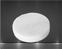 3/4 x 3 1/2 Inch White Round Marble Paperweight