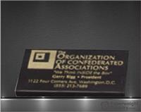 1/4 x 2 x 3 1/2 Inch Black Business Card Paperweight