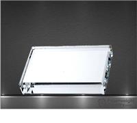 3/4 x 4 x 3 Inch Beveled Rectangle Optic Crystal Paperweight