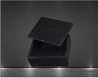 2 x 5 x 4 Inch Jet Black Marble Rectangular Box with Lid 