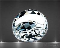 2 x 3 x 3 Inch Clear Gem Optic Crystal Paperweight
